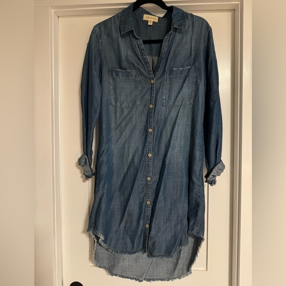 Cloth & Stone Denim Shirt Dress - Size Small - Picture 3 of 5